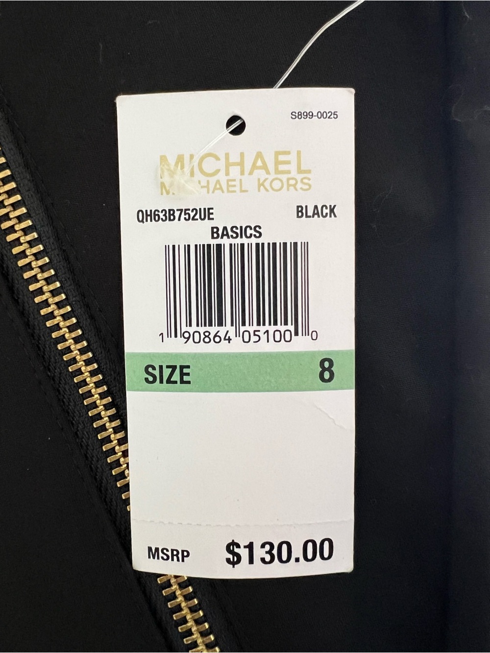 MICHAEL Michael Kors Black Dress Pants with Gold Zipper